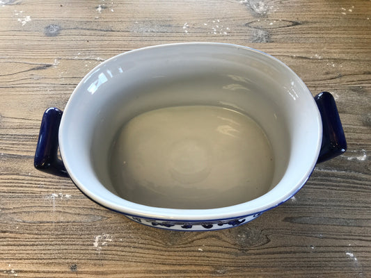 12.5" L Porcelain Terrine Blue & White