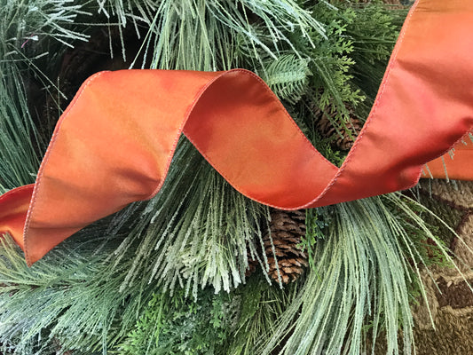 Katy May Elegance Wired Edge Ribbon Burnt Orange 2.5”x25yds