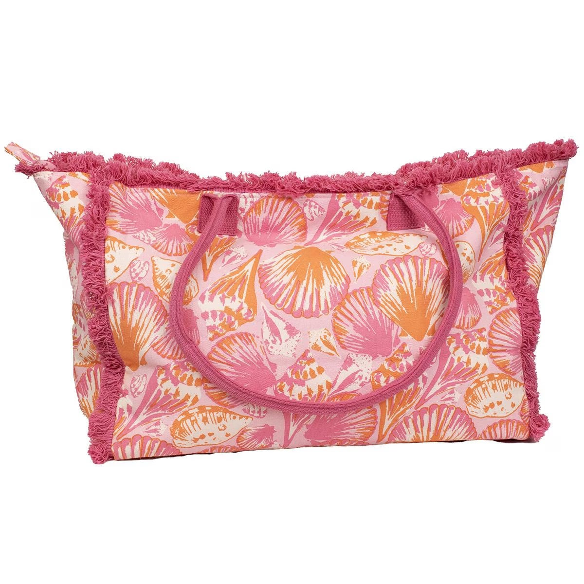 Sanibel Fringe Tote Pink