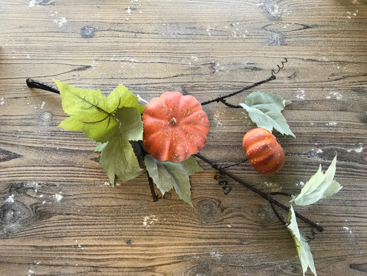 Double Pumpkin Vine 21”L Foam/Polyester