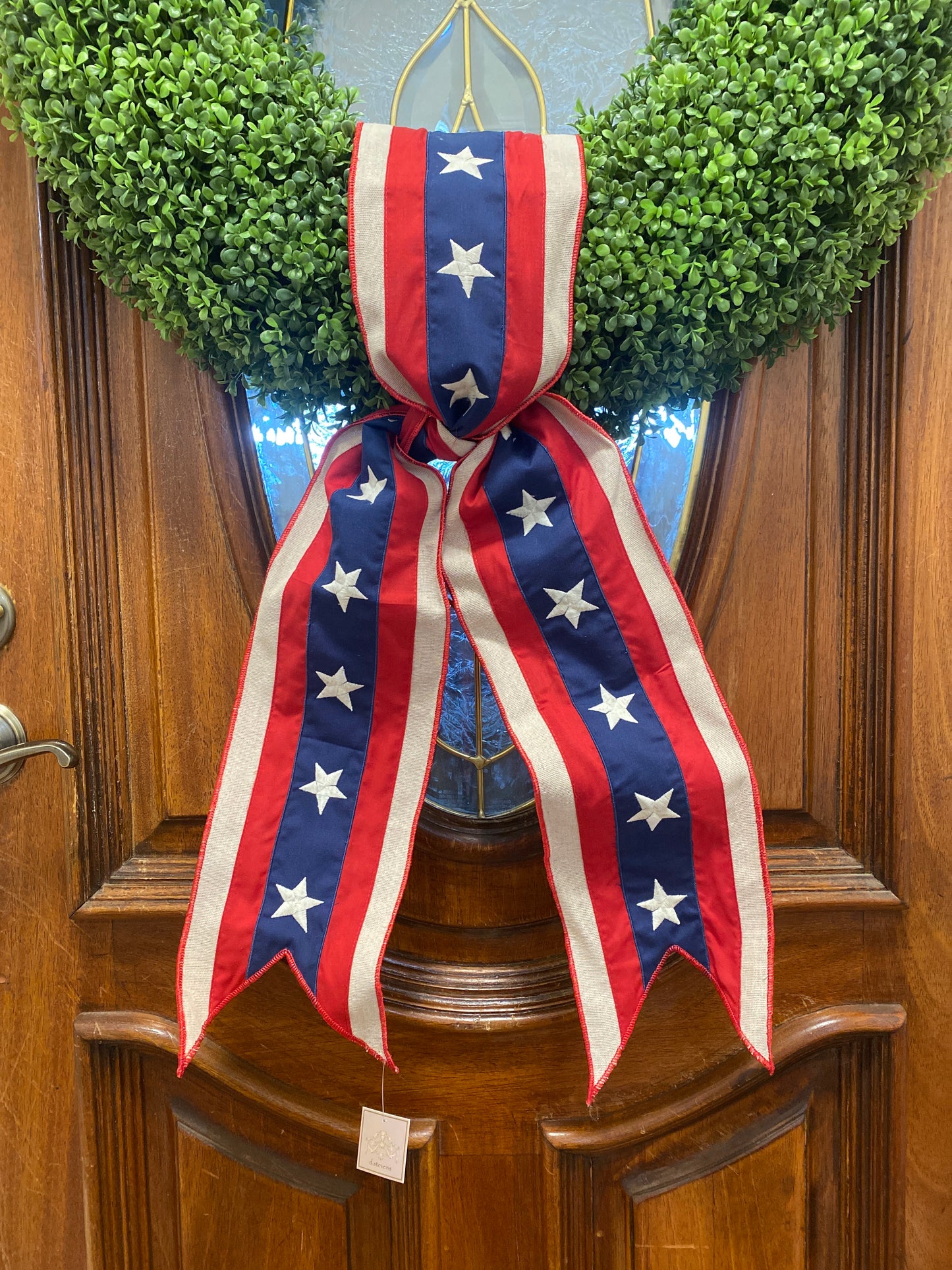 Stars & Stripes Americana Wreath Sash/Banner 6"x70"