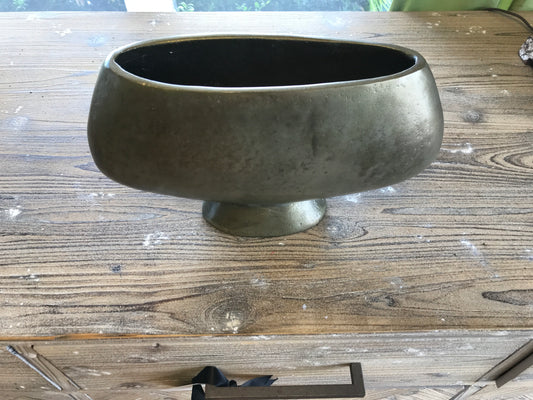 11.75" L x 7" H Metal Vase