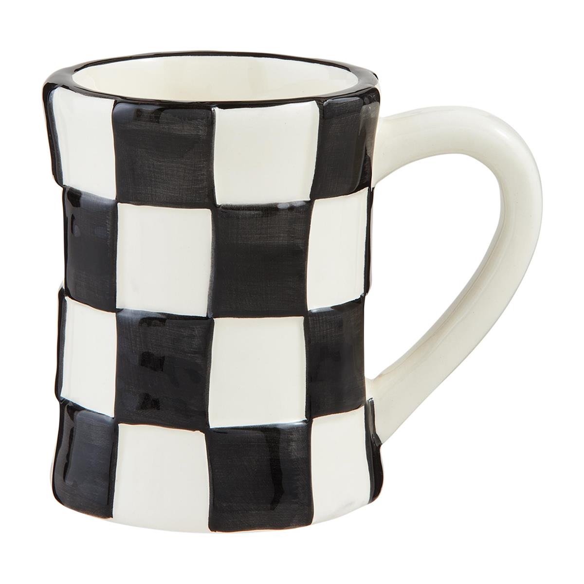 Large Check Bistro Mugs