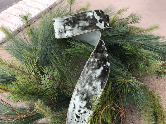 2.5"x 10yds Crushed Velvet Ribbon, Moss