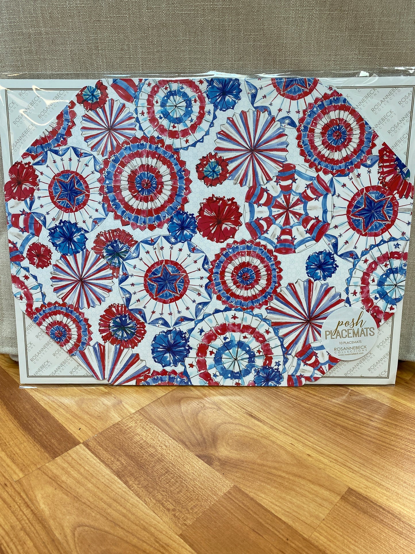Posh Die Cut Placemat Patriotic Pinwheels