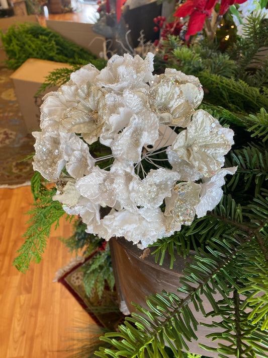 24” Crystal Encrusted Hydrangea Stem