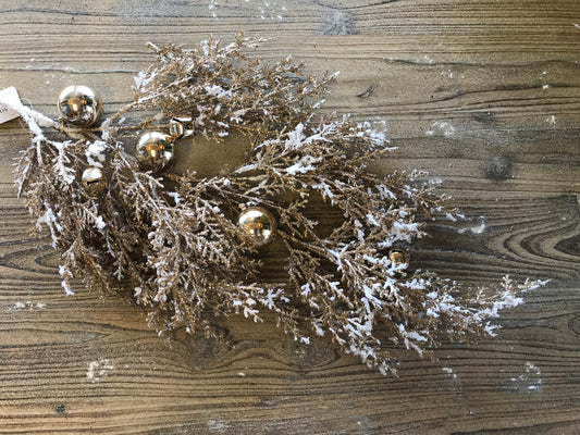 Sleigh Bell and Pine Spray 34”H Plastic