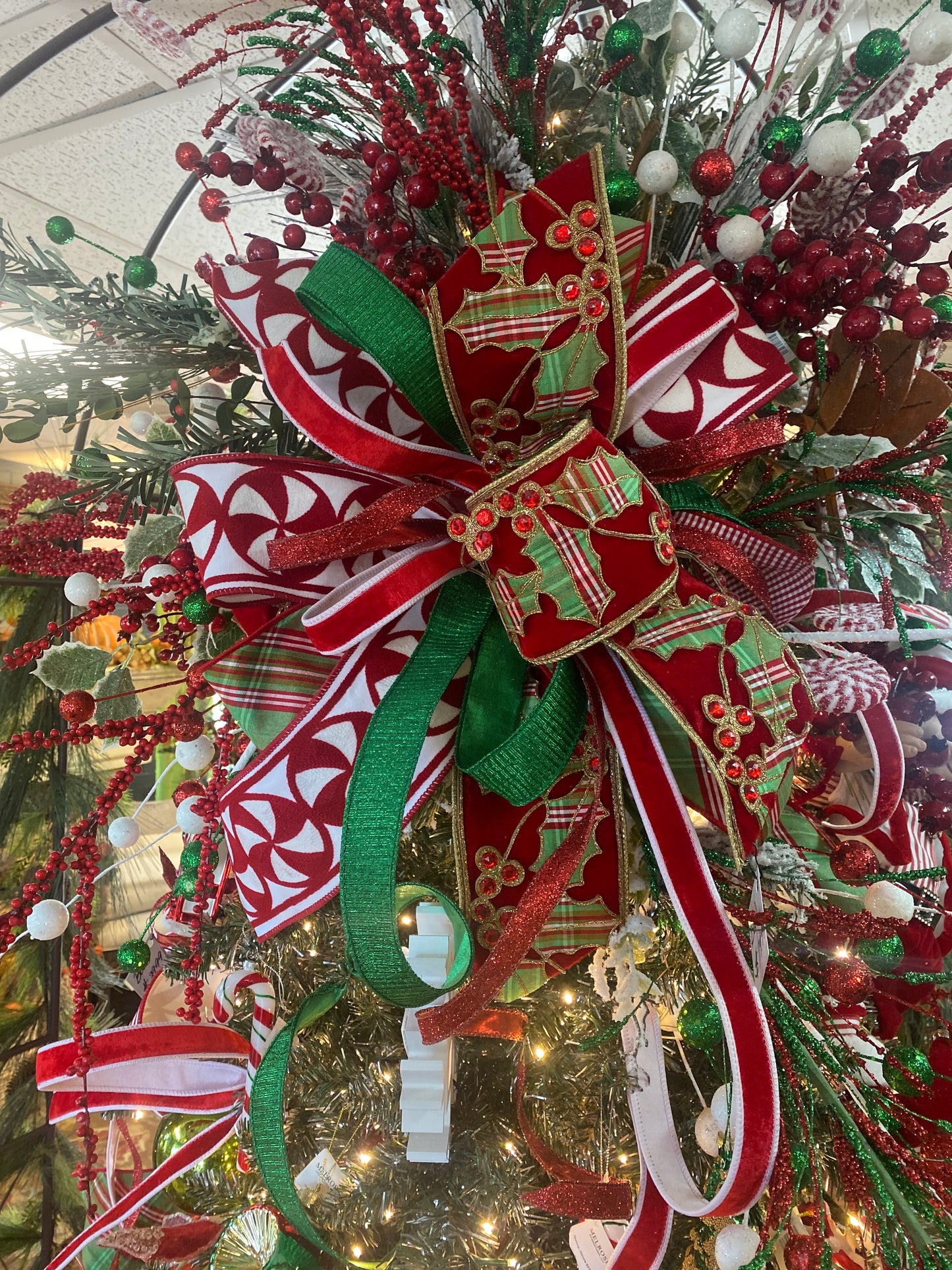 North Pole Candy Bow Large