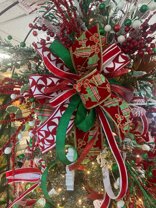 North Pole Candy Bow Large