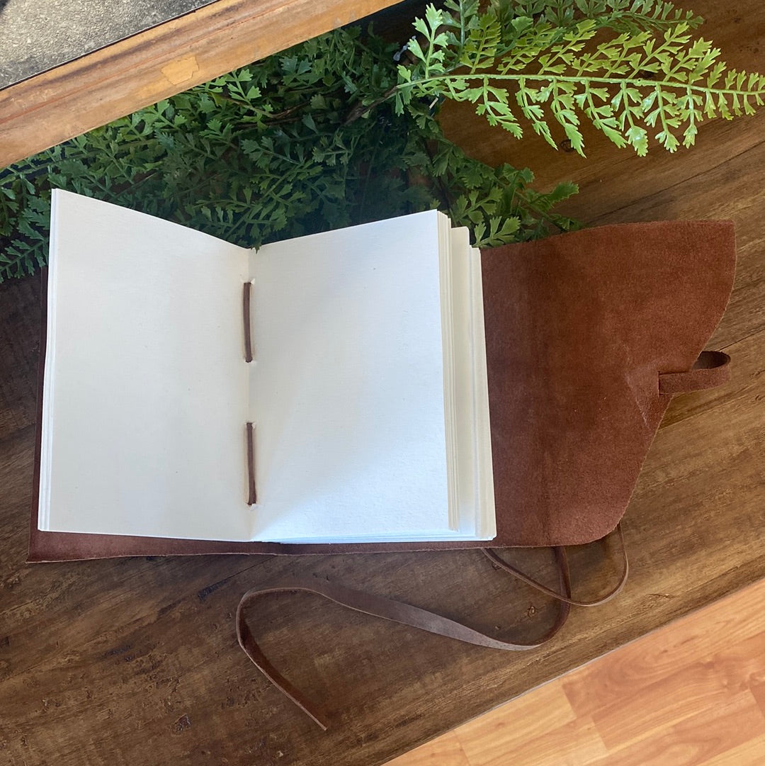 7"x5" Hand tied Soft Leather Journal