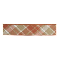 2.5” x 5 Yds. Fall Plaid Wired Cotton Ribbon
