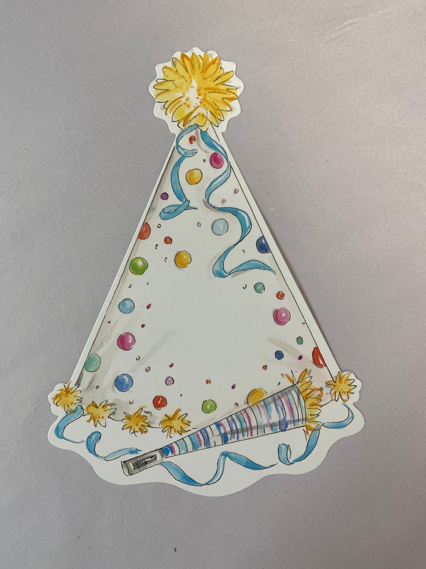 Die Cut Accents Colorful Party Hat