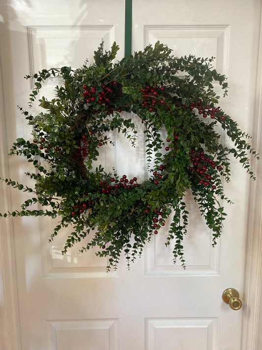 26" Eucalyptus, Pine, & Berry Wreath