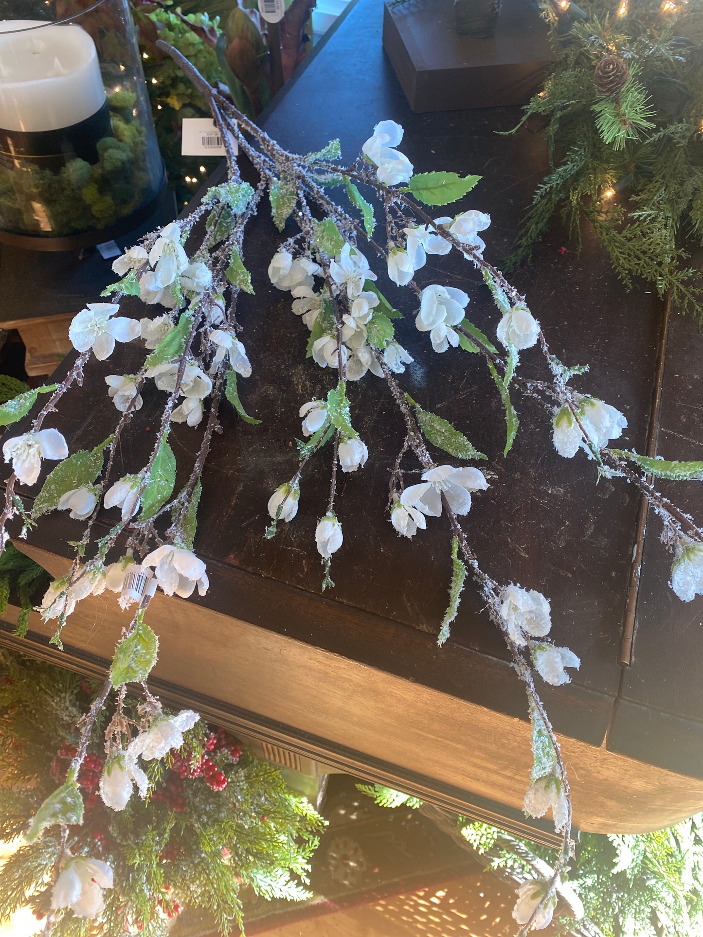 34" Winter Blossom Bush White