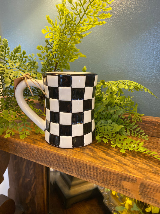 Small Check Bistro Mug