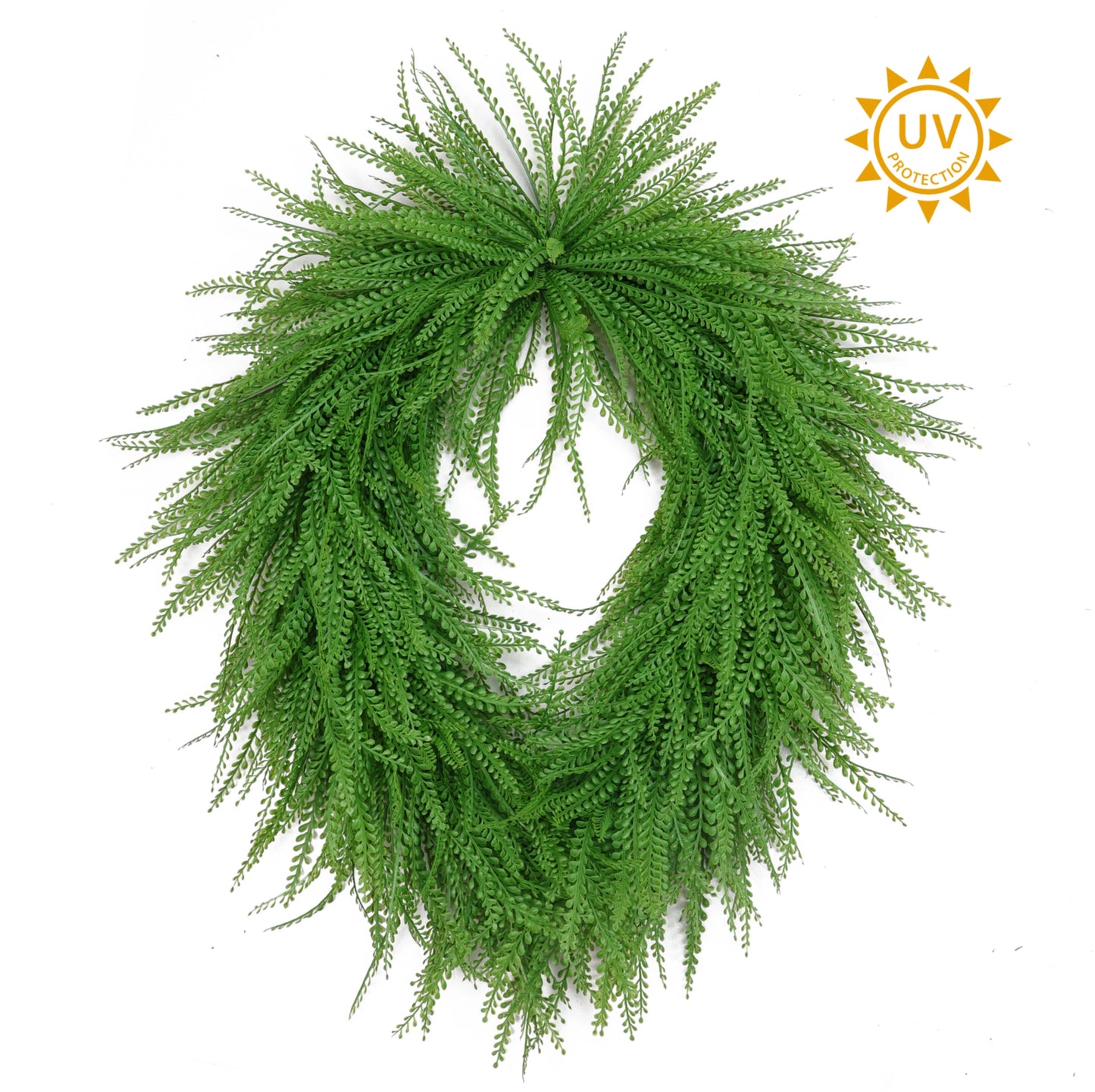 Oval Bead Grass Wreath UV Protected (Bow Sold Separately)