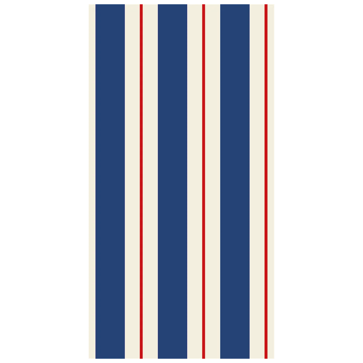 Navy & Red Awning Stripe Guest Napkin Pack of 16