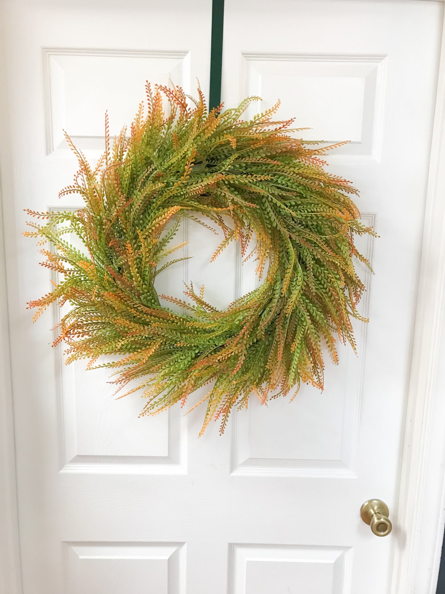 24” Round Fall Bead Grass Wreath UV Protected (Wreath Only)