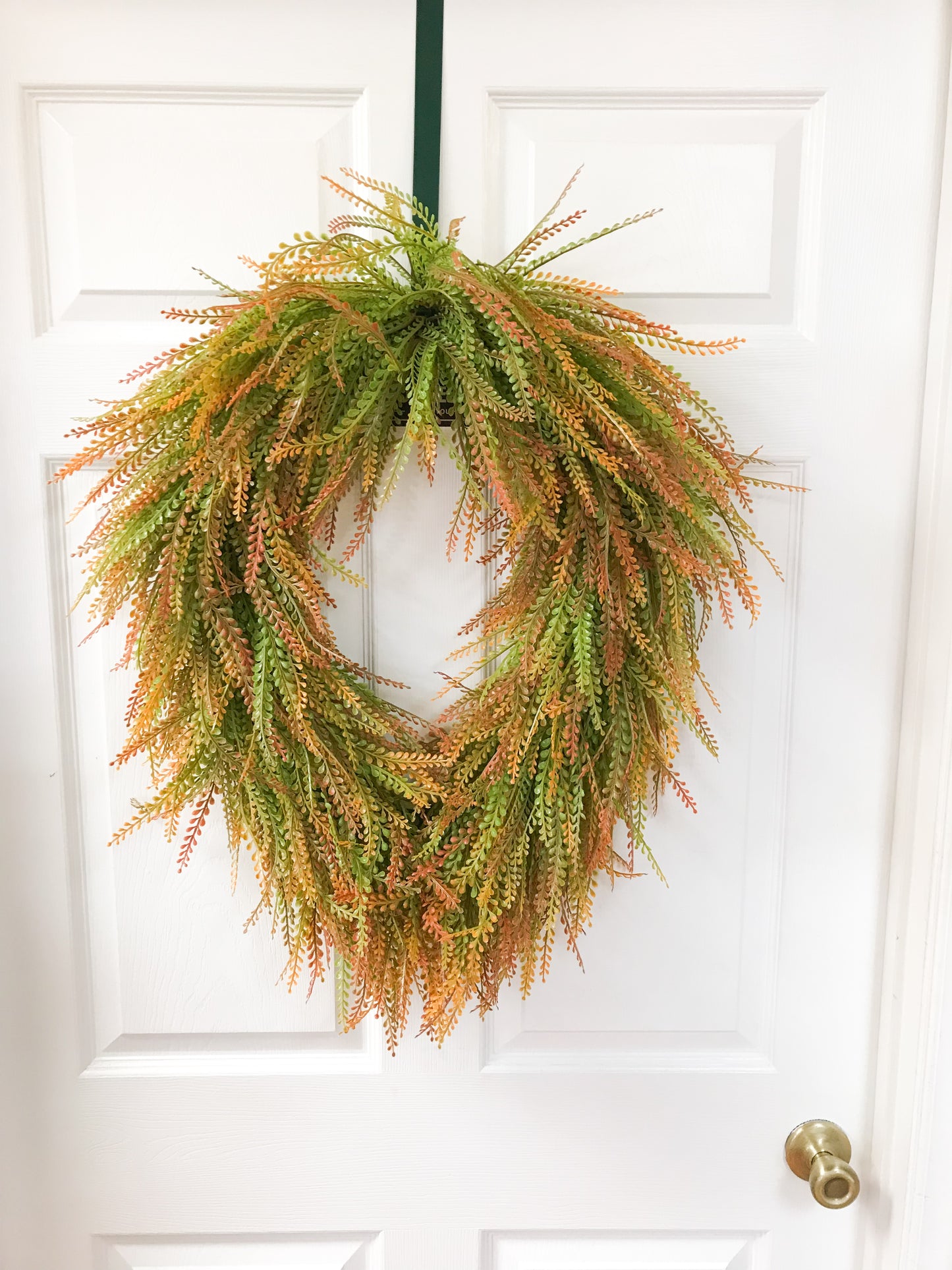 32” Oval Fall Bead Grass Wreath UV Protected (Wreath Only)