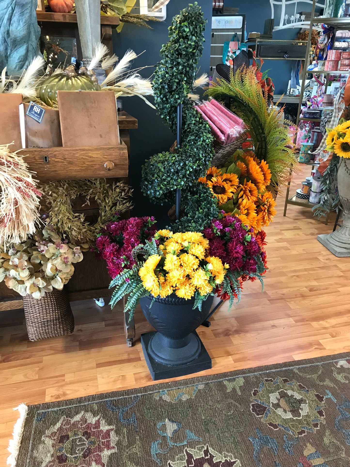 14.5” Gold Mum Bush