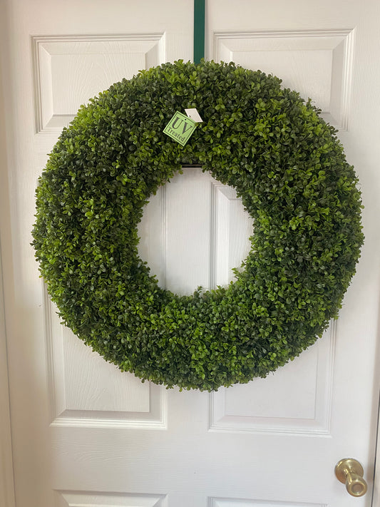 28" UV Treated Spring Boxwood Wreath
