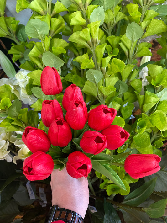 13” Real Touch Tulip Bundles (12 Stems)