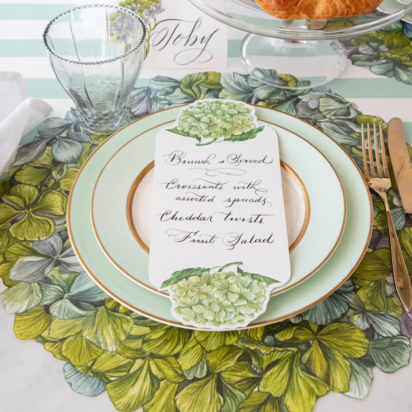Die Cut Hydrangea Placemats - 12 Sheets