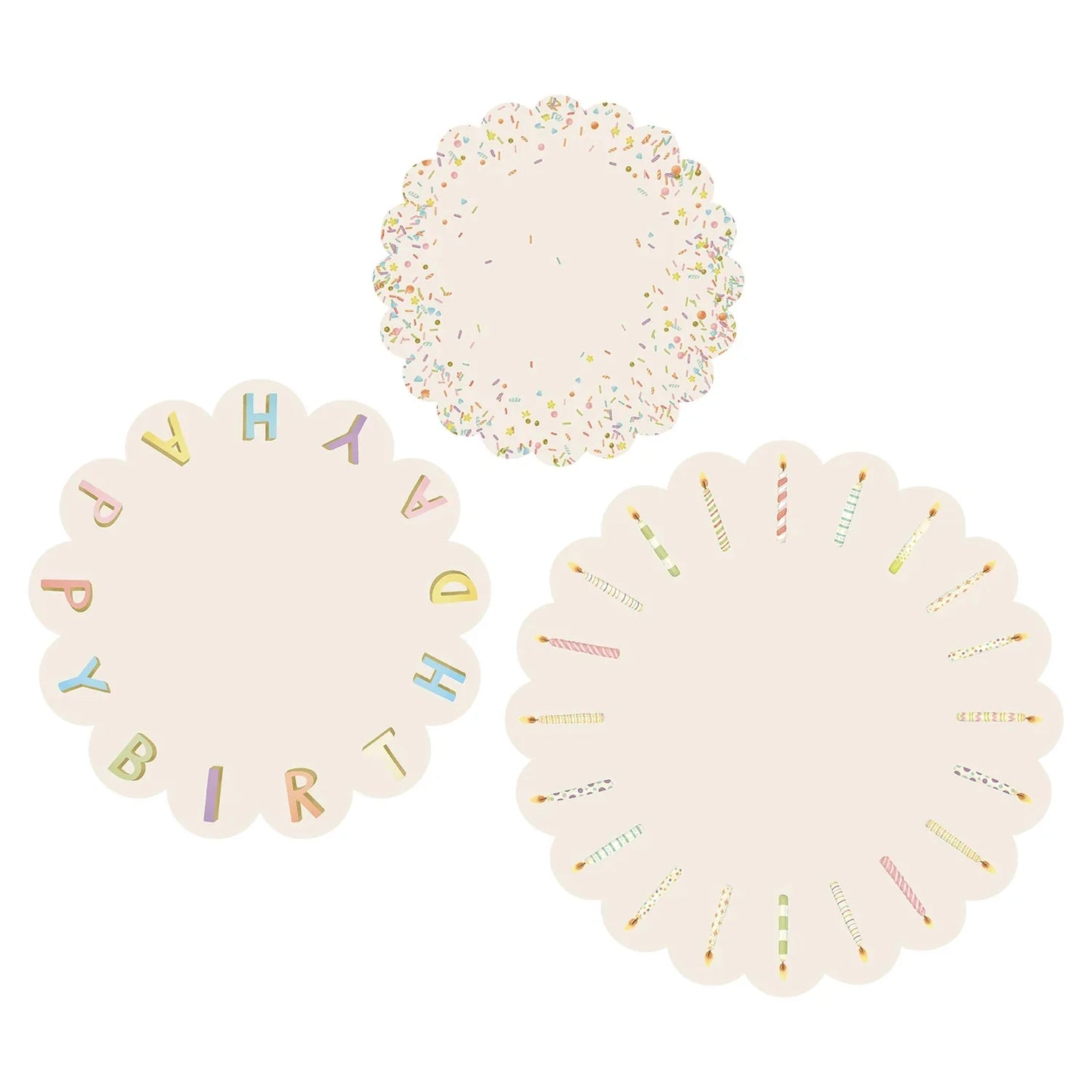 Happy Birthday Serving Papers Pack of 12