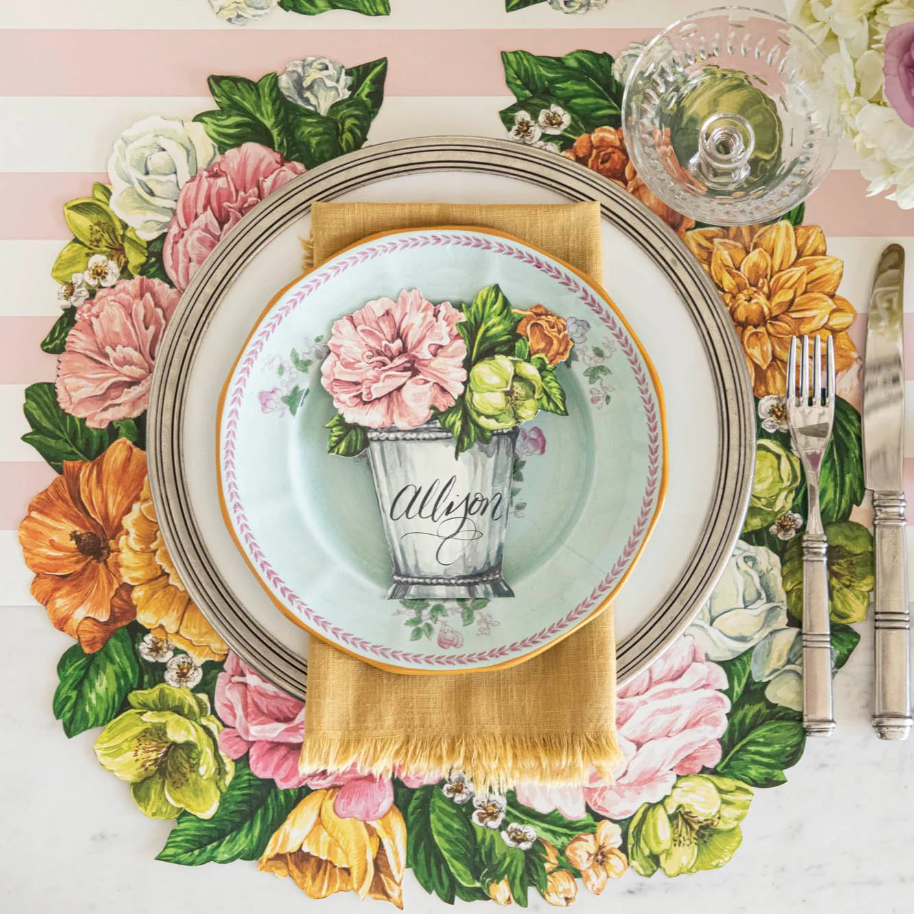 Die-Cut Derby Wreath Placemat