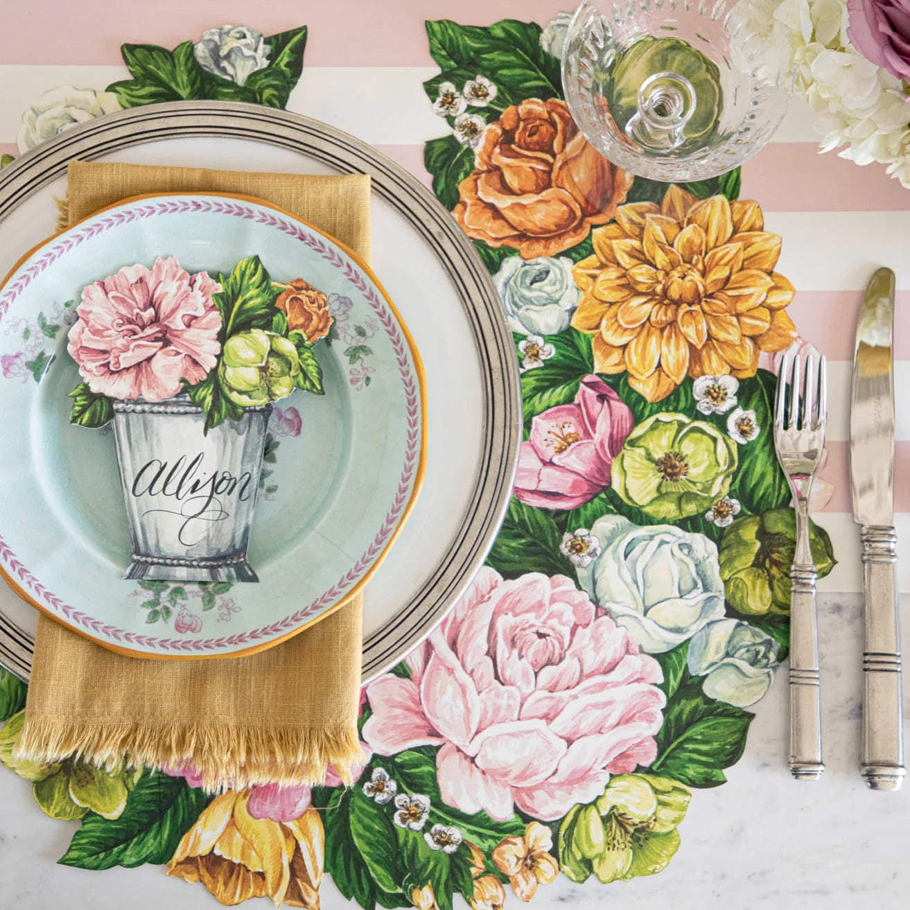 Die-Cut Derby Wreath Placemat