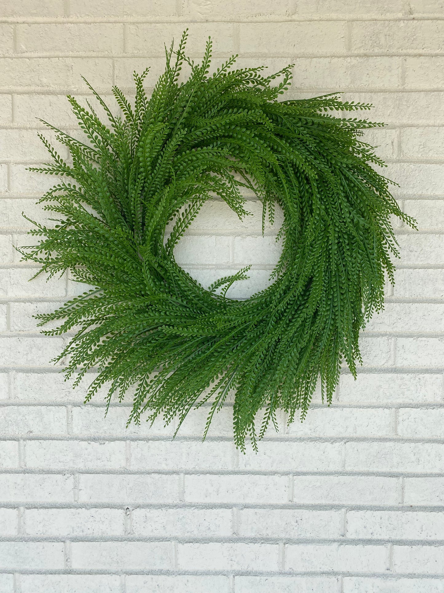 22" Round Bead Grass Wreath with UV Protection (Bow Sold Separately)