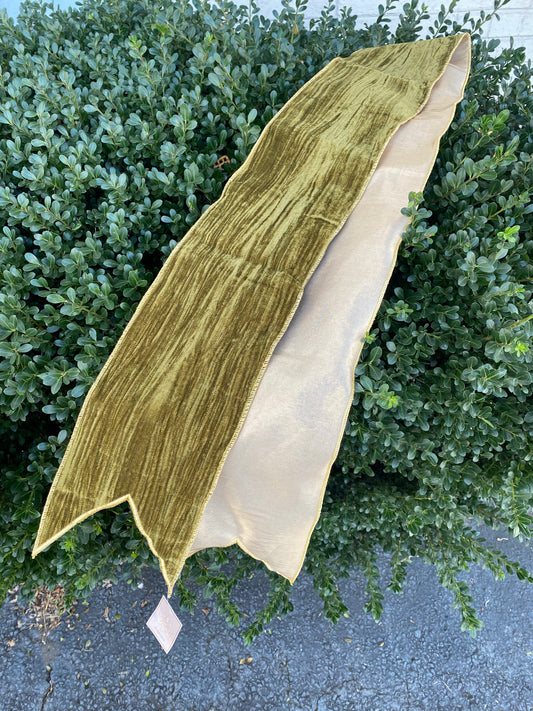 6"x70" Moss Banner/ Wreath Sash with Gold Backing