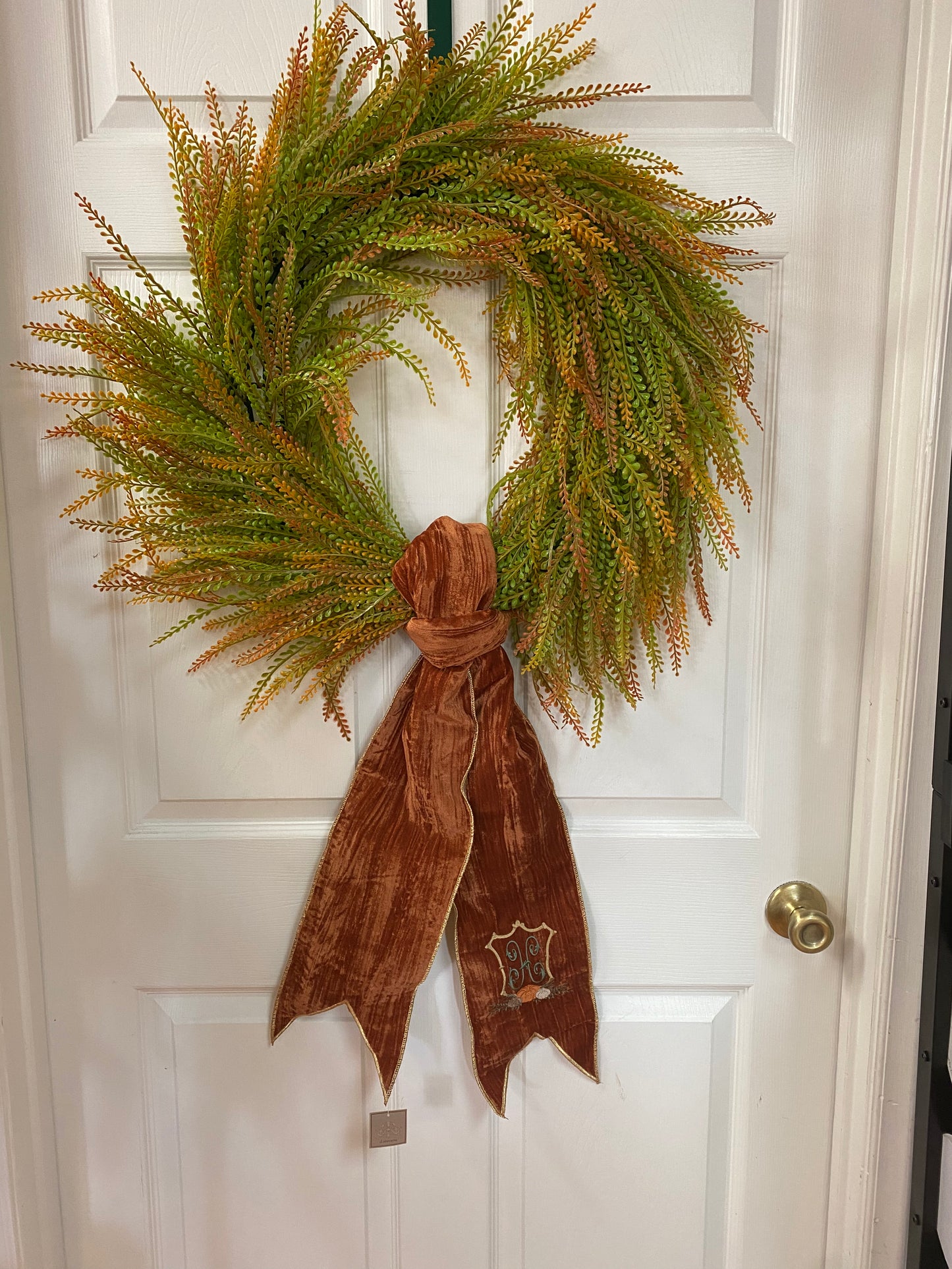 6"x 70" Persimmon Banner/Wreath Sash with Gold Back