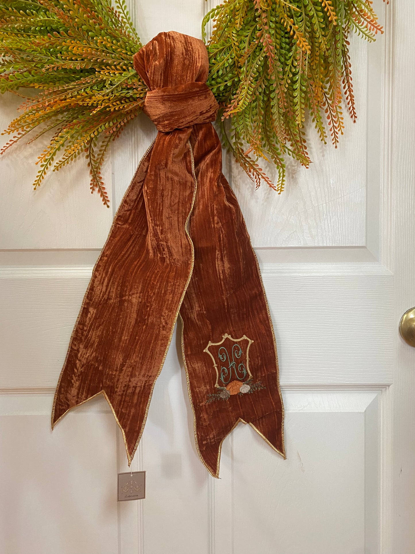 6"x 70" Persimmon Banner/Wreath Sash with Gold Back