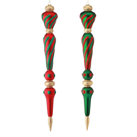 17" Glitter Nutcracker Finial Ornament