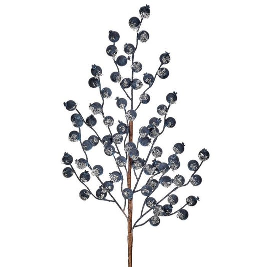 24" Iced Blueberry Spray