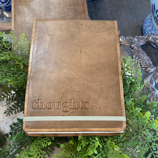 9.5"x7" Leather Thoughts Journal
