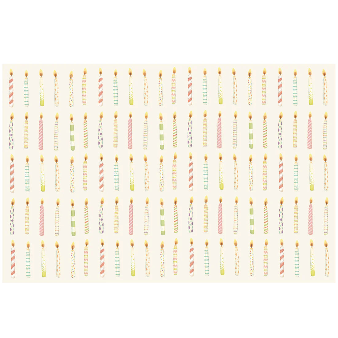 Birthday Candles Placemat - Pad of 24 Sheets