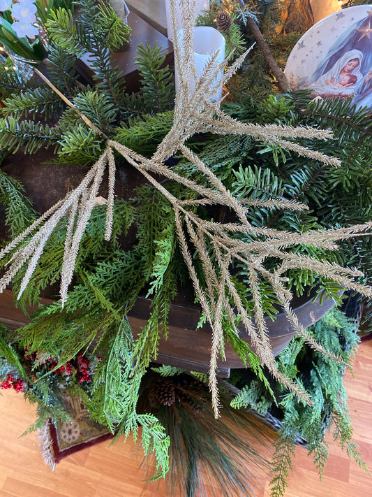 28” Mica Miniature Pine Spray