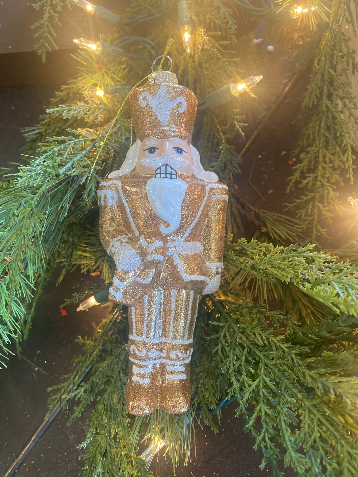 6.5" Glass Gingerbread Soldier Ornament 2 Styles