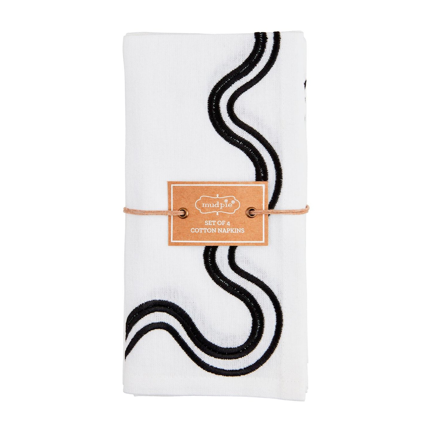 Black Squiggly Napkin