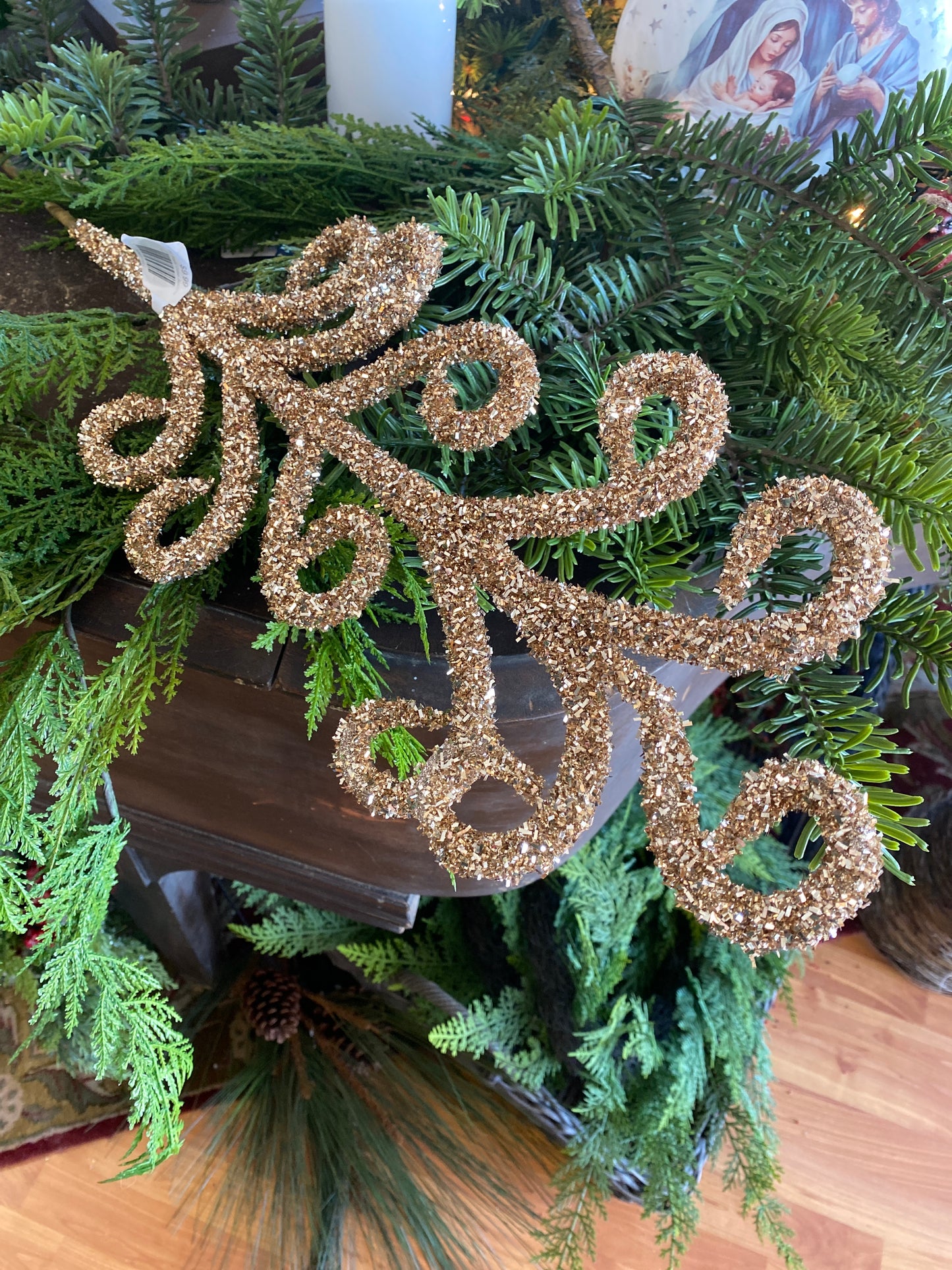 29” Royal Glitter Acanthus Stem