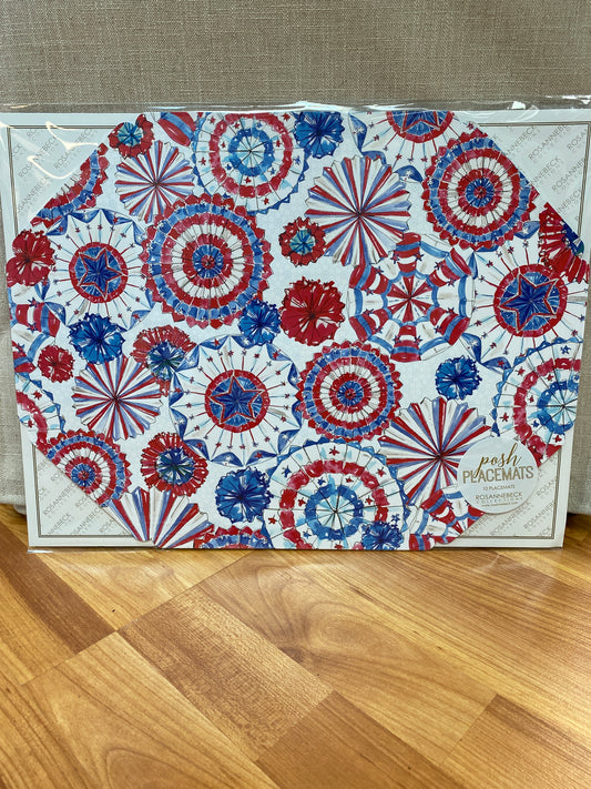 Posh Die Cut Placemat Patriotic Pinwheels