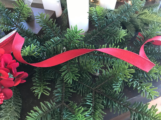 7/8” x10yds Red Glitter Ribbon