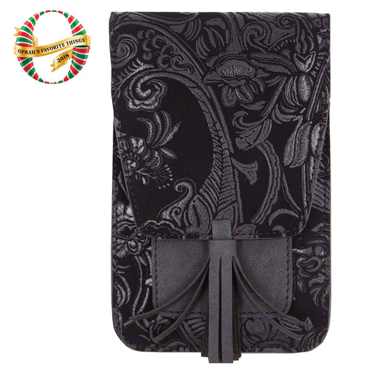 Harper Crossbody: Black Paisly