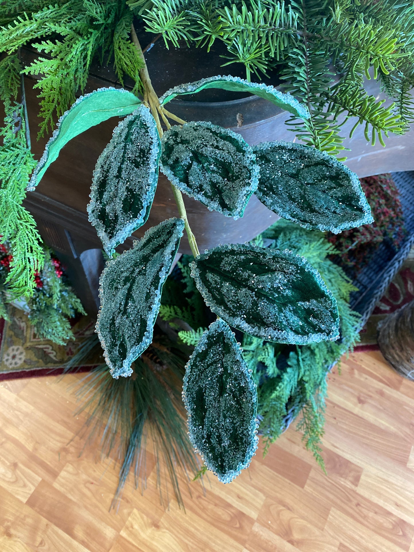 Magnolia Leaf Spray 27”H Polyester