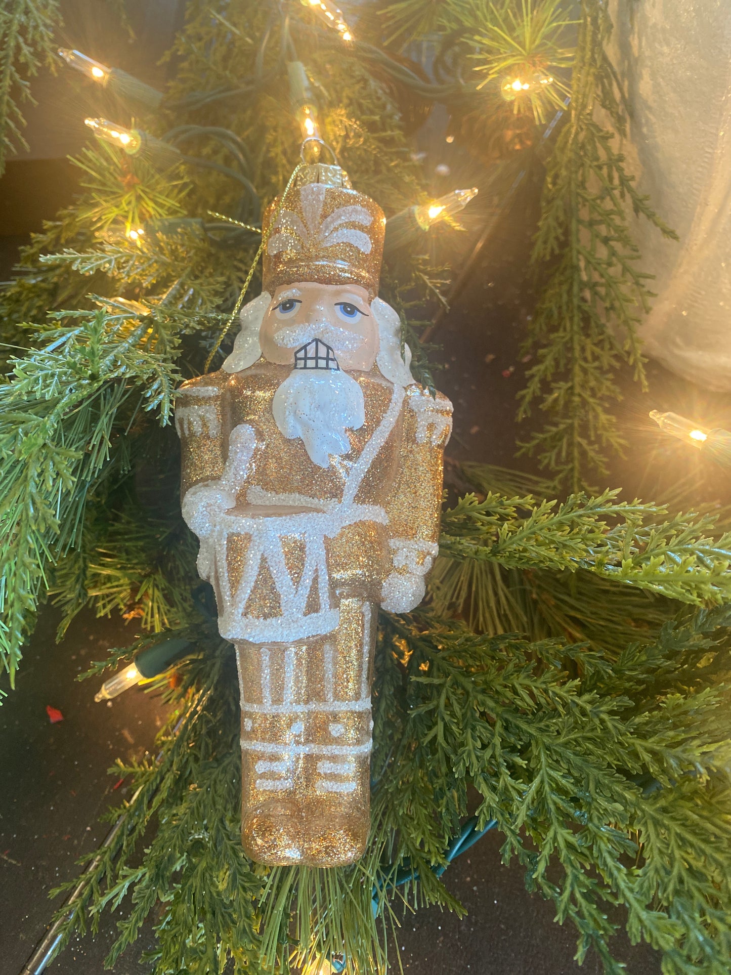 6.5" Glass Gingerbread Soldier Ornament 2 Styles