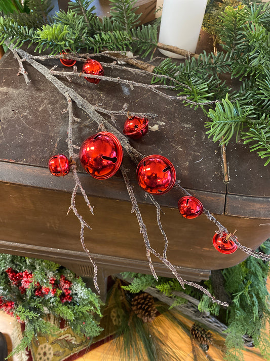 36" Red Jingle Bell Stem