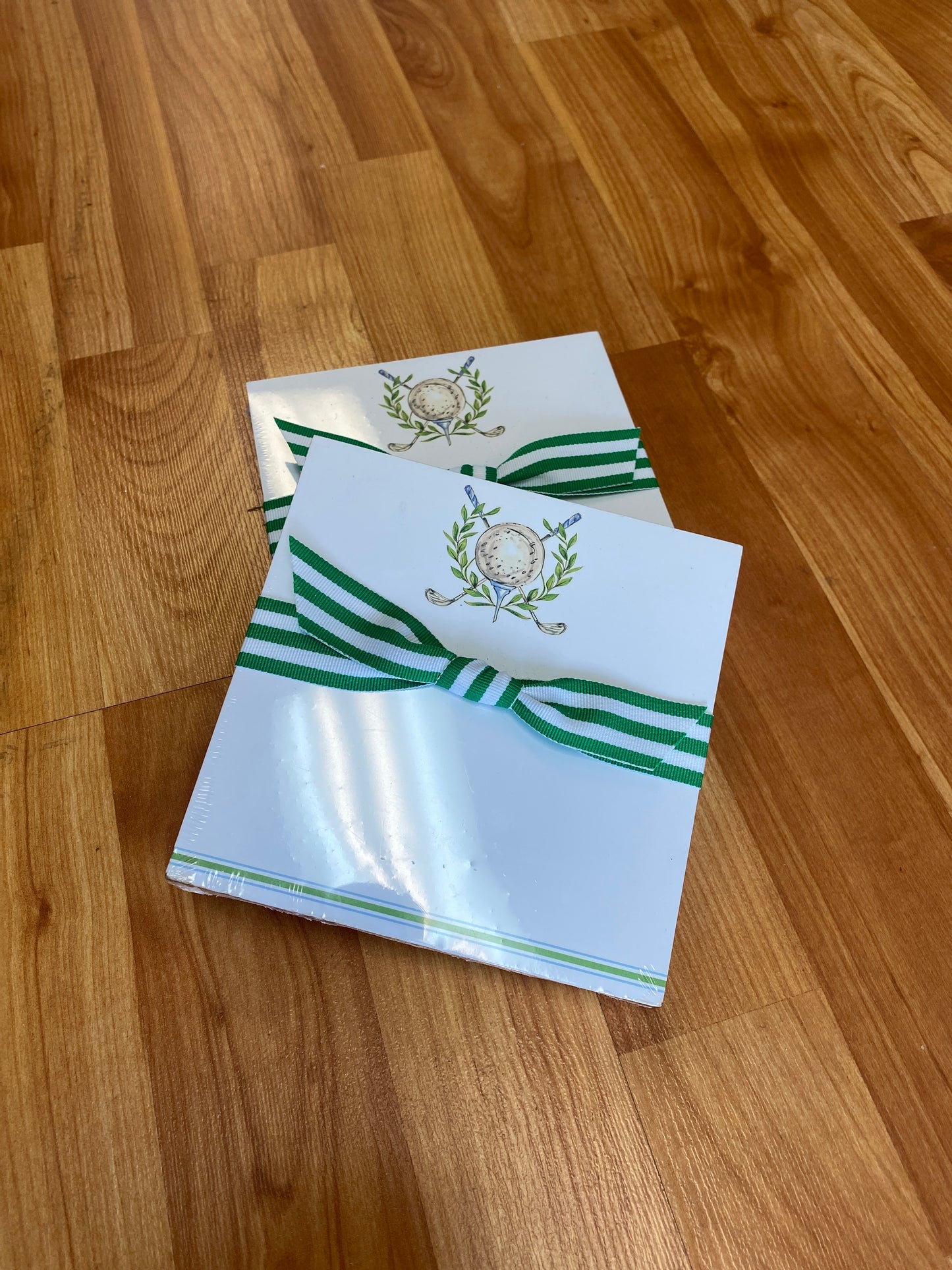 Luxe Notepad Blue Golf Clubs With Laurel
