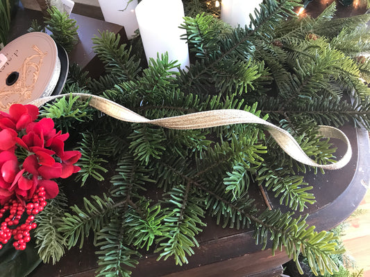 .75" x 10yds Metallic Dupion Braid Trim, Platinum